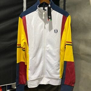 Sergio Tacchini White, Yellow, and Red Track Jacket
